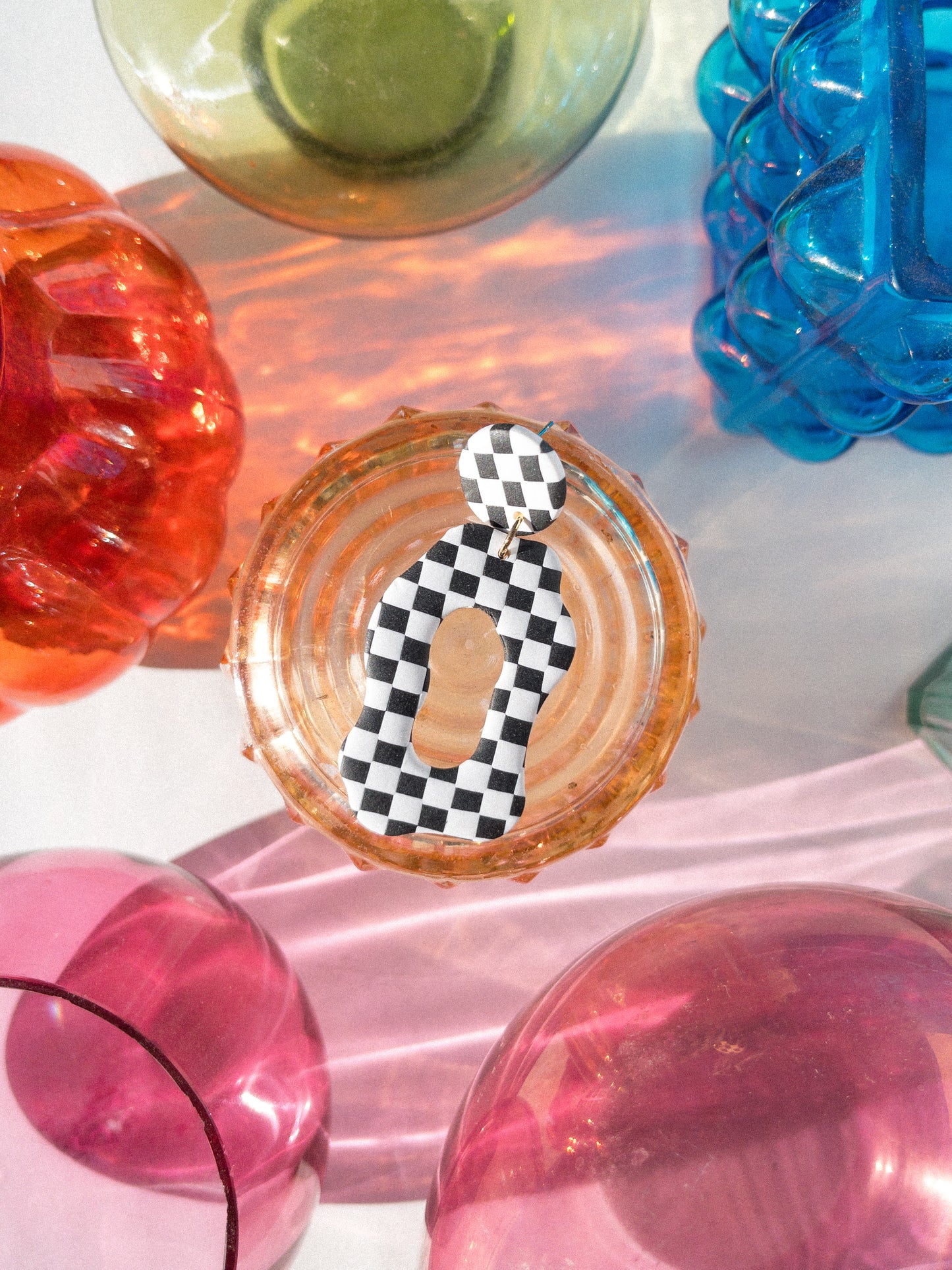 CHECKERED STATEMENT STUDS