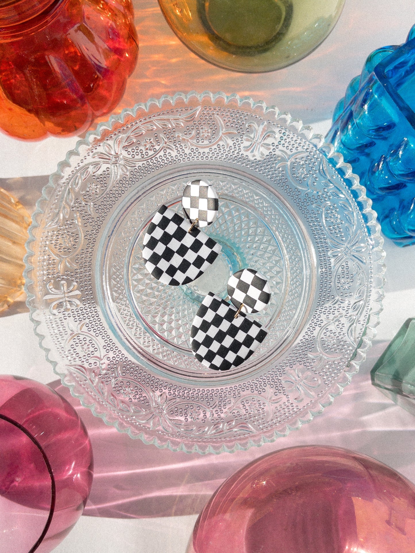 CHECKERED STATEMENT STUDS
