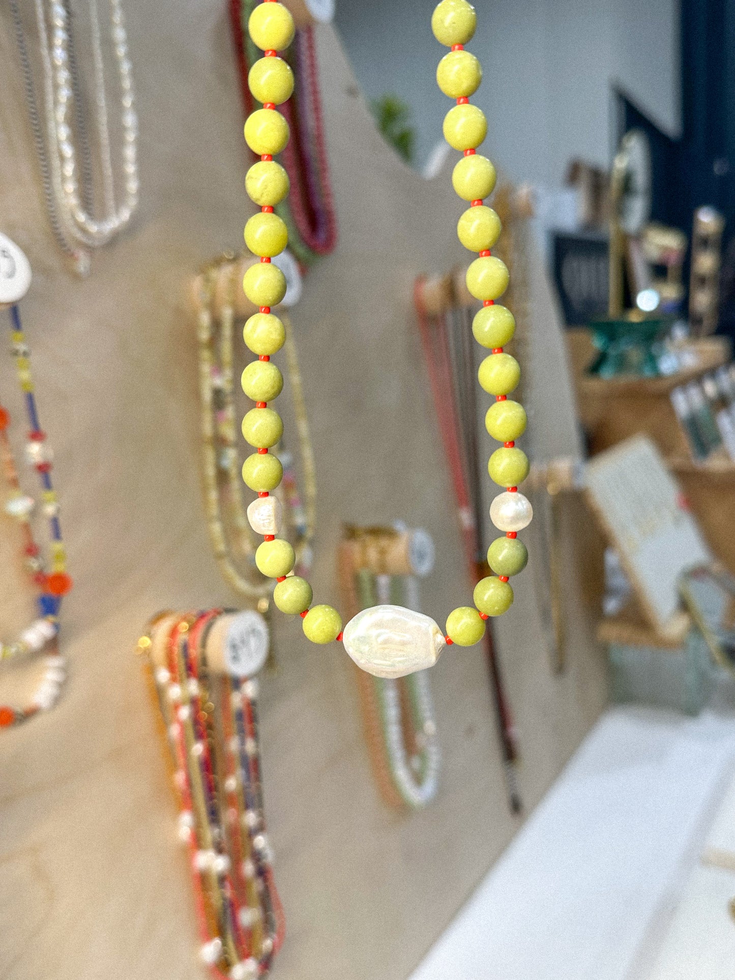 Jade with a Chunky Baroque Pearl