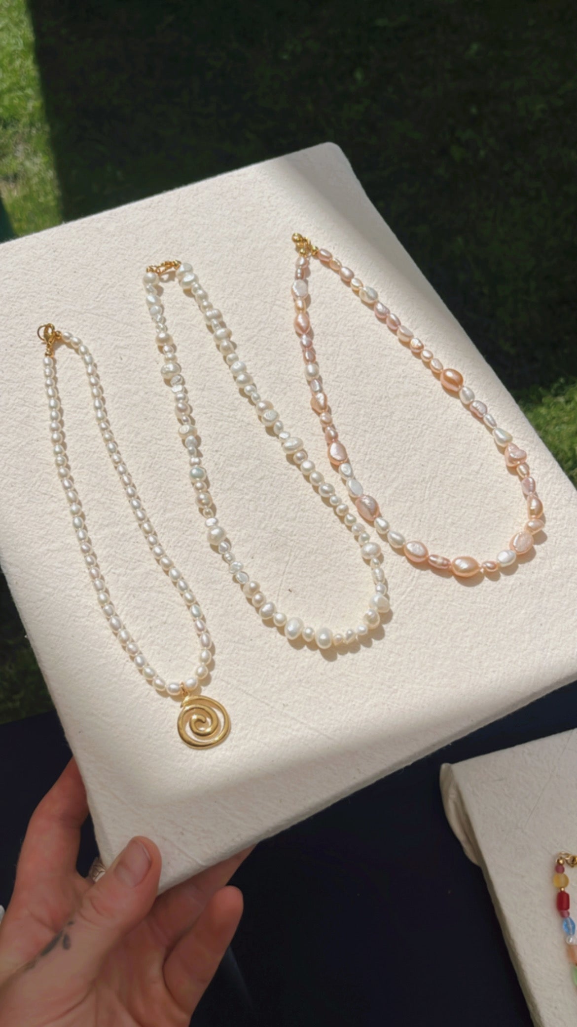 SPIRAL PEARL NECKLACE